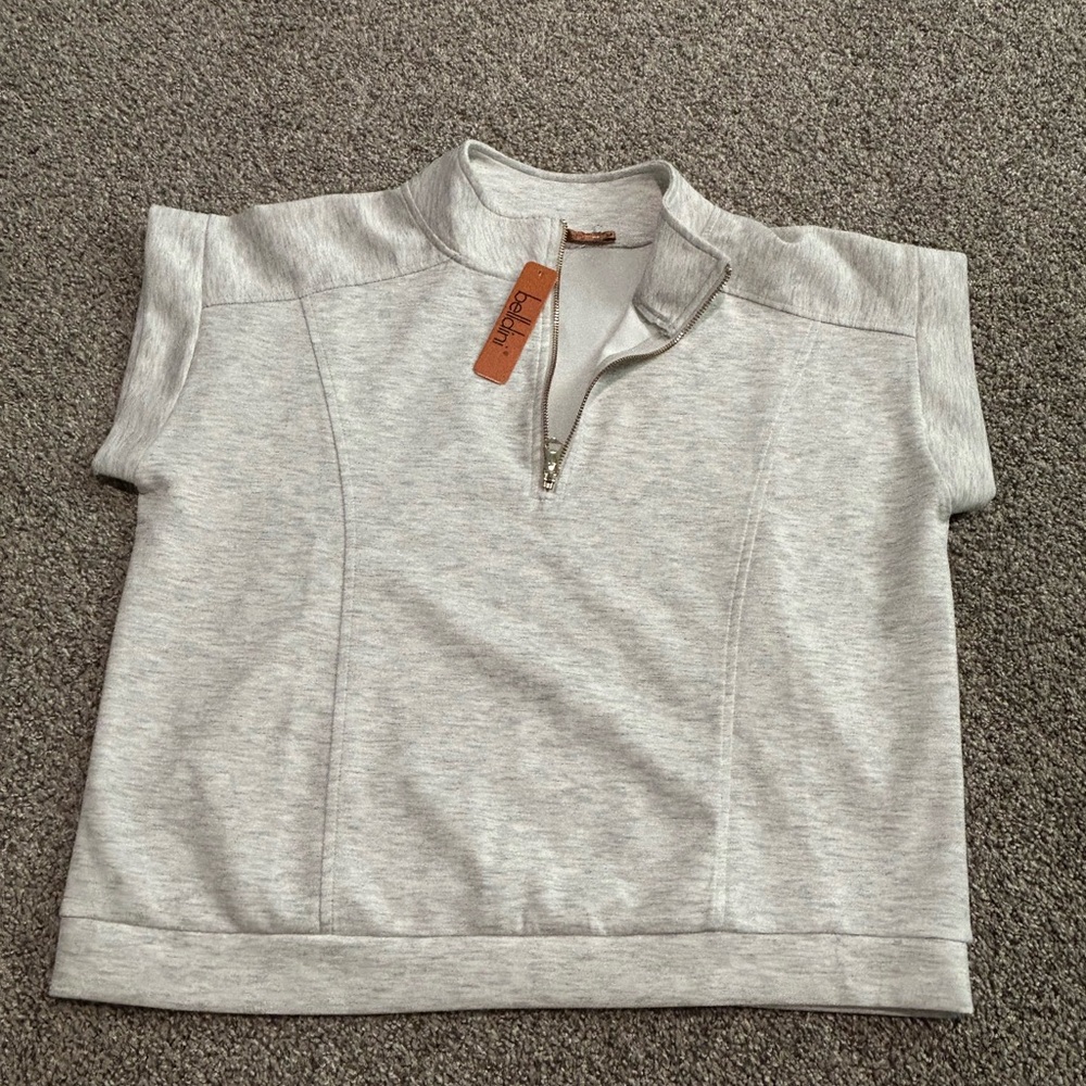NWT Belldini Women’s Gray Half-Zip Top Size M